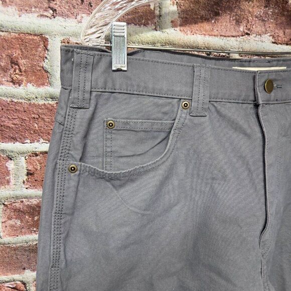 Amazon Essentials Grey Carpenter Utility Pants – Men’s 36x31 Canvas Workwear - Picture 3 of 7